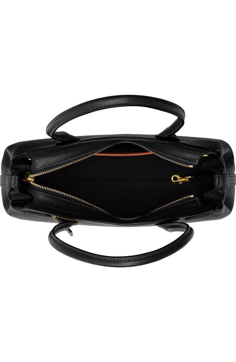 COACH Empire 34 Leather Carryall Bag, Alternate, color, B4/Black