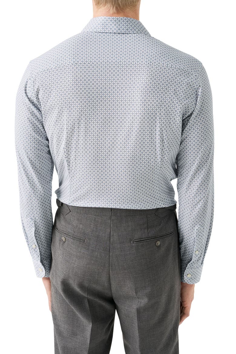 Slim Fit Medallion 4Flex Fit Stretch Jersey Dress Shirt, Alternate, color, MEDIUM BLUE
