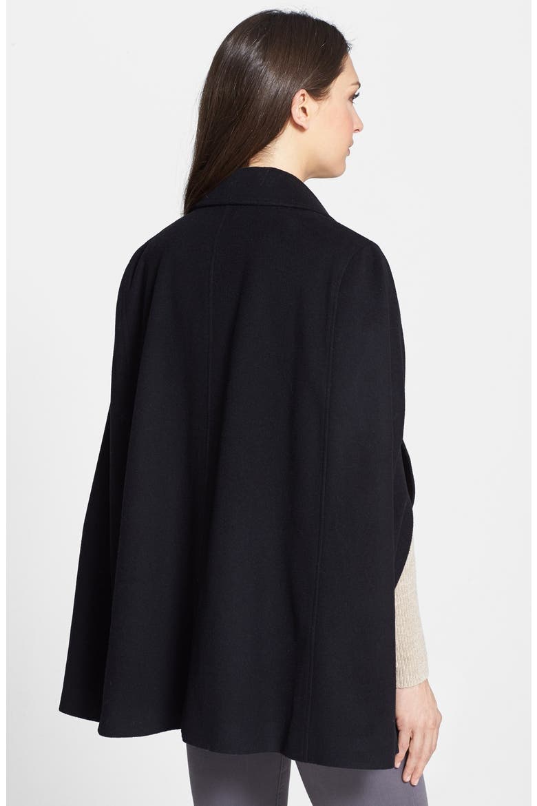 Wool Blend Cape, Alternate, color, BLACK