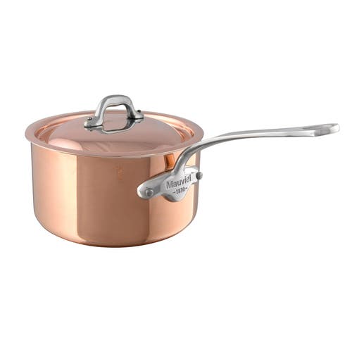 Mauviel M'heritage M'150s 1.2 Qt. Saucepan & Lid Cast Stainless Handle In Copper