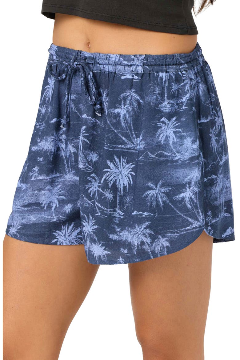 Millie Tropical Scene Shorts, Alternate, color, NIGHTSHADOW BLUE