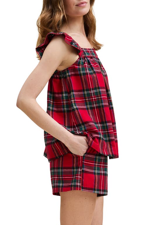 Petite Plume Imperial Tartan Pajamas In Red