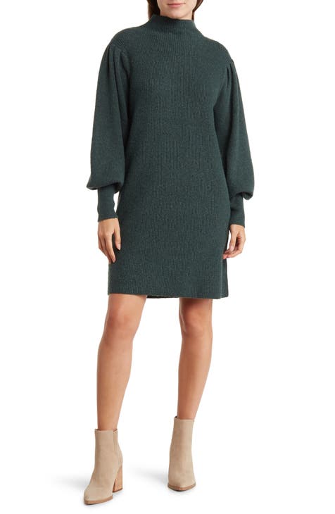 Mock Neck Sweater Dress