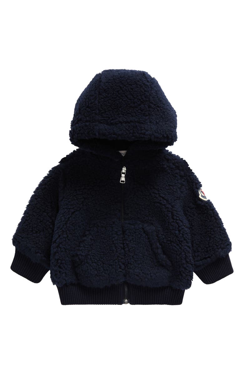 Moncler Kids' Hooded Faux Shearling Jacket, Main, color, 