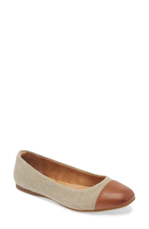 Batti Mixed Media Ballet Flat (Women)