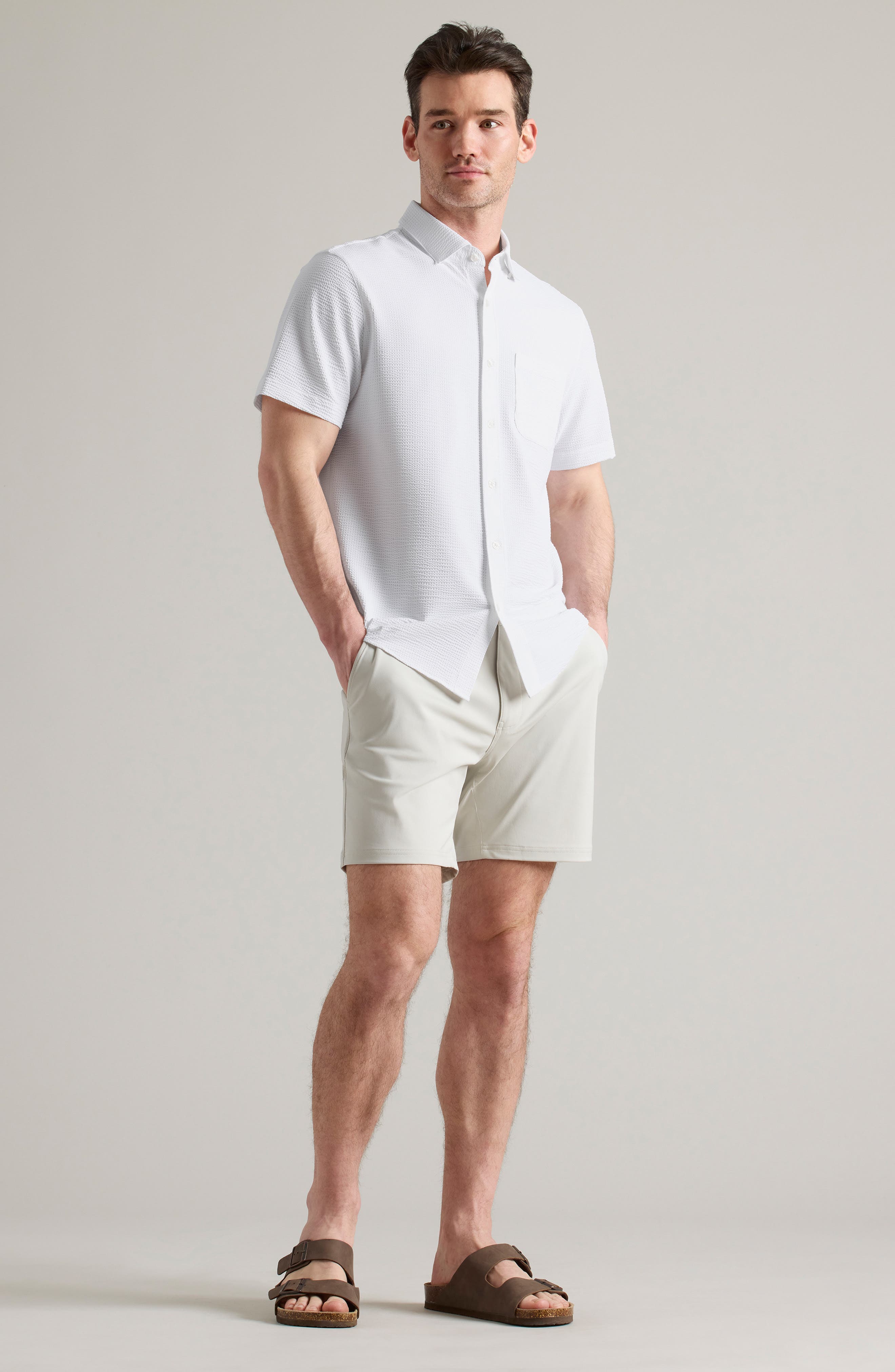 Мужские Rhone Commuter Seersucker Short Sleeve Button-Up Shirt — фото 6