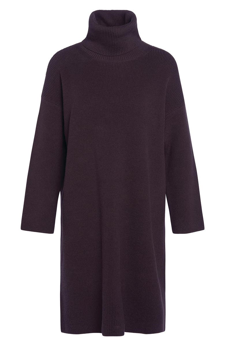 Barbour Long Sleeve Cotton Blend Turtleneck Sweater Dress, Alternate, color,