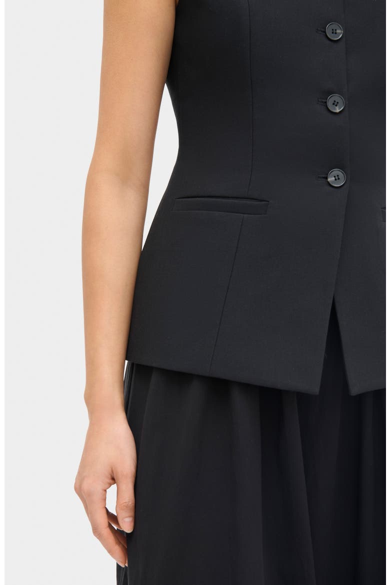 Harley Mixed Media Sleeveless Dress, Alternate, color, BLACK