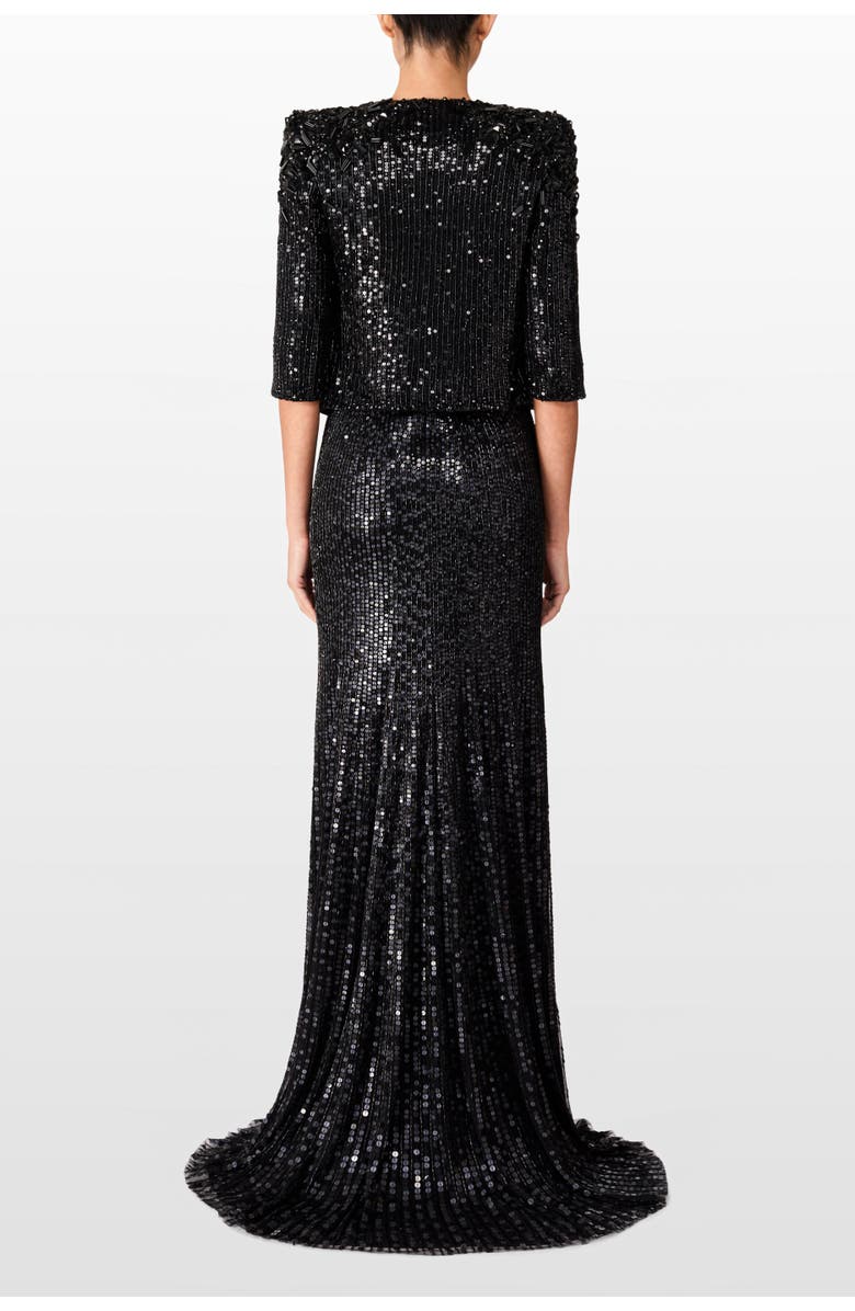 Jenny Packham Gaia Jacket, Alternate, color, Liquorice