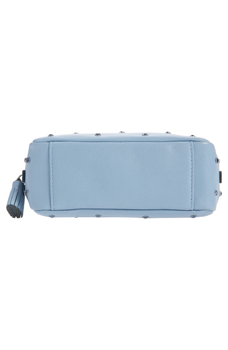 Anya Hindmarch Important Things Crystal Embellished Leather Pouch, Alternate, color, School Blue