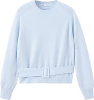 MANGO Belted Sweater