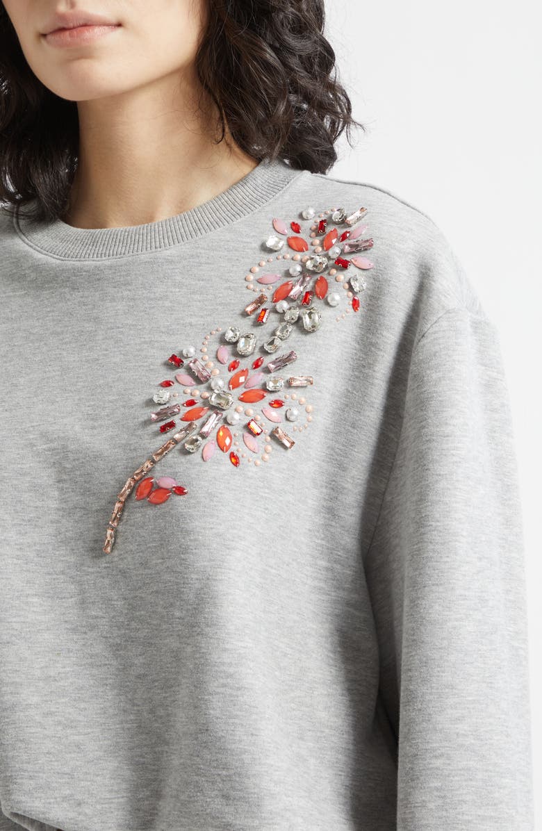 Cinq à Sept Twilight Spark Davini Sweatshirt, Alternate, color, Heather Grey