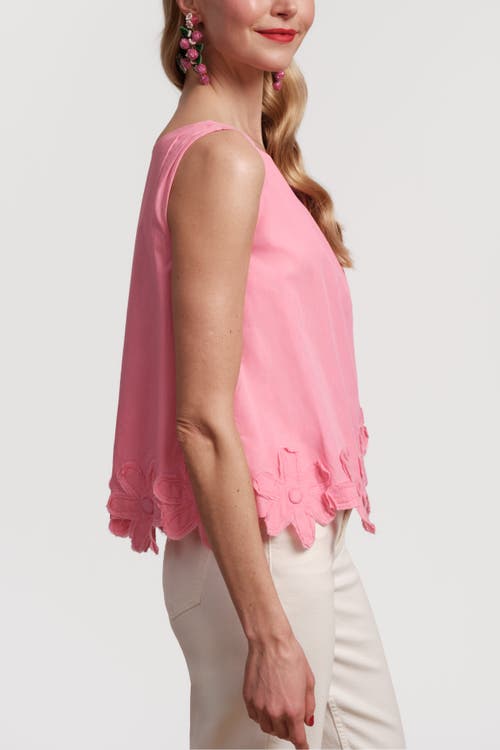 FRANCES VALENTINE FRANCES VALENTINE ZENNIA FLOWER HEM TANK