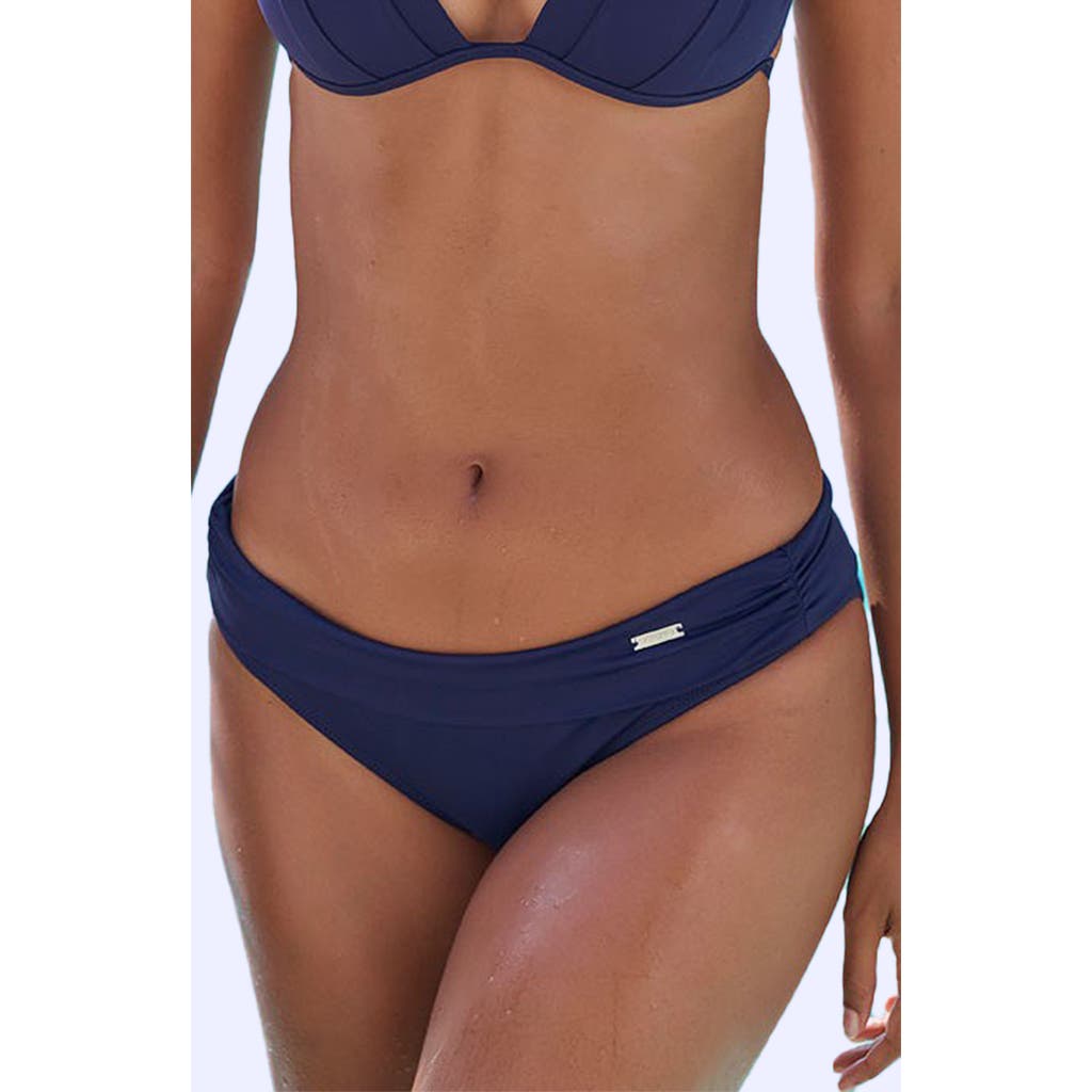 Lascana Fold Over Classic Bikini Bottom In Blue