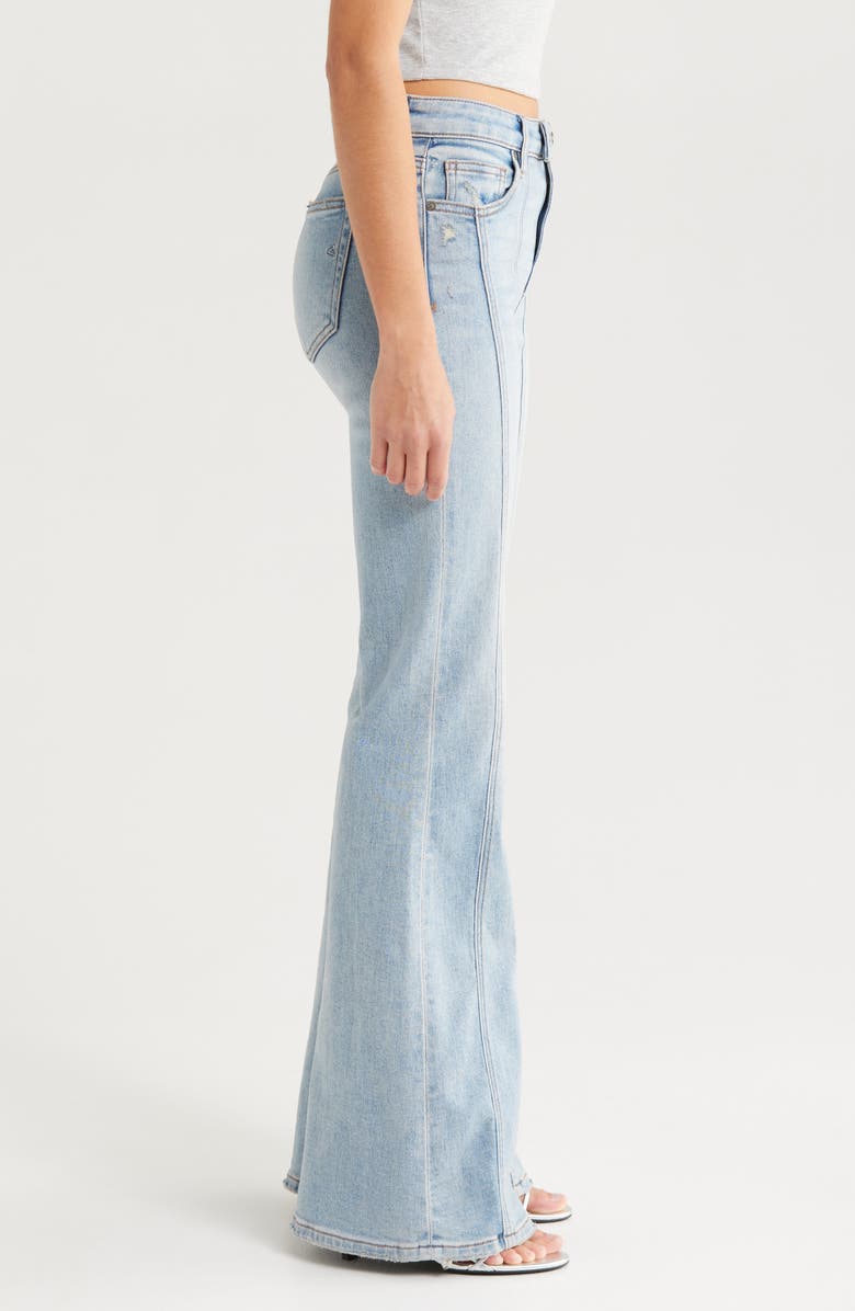 HIDDEN JEANS Seamed Flare Jeans, Alternate, color, 