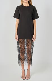 Endless Rose Mix Rhinestone Lace Maxi Dress