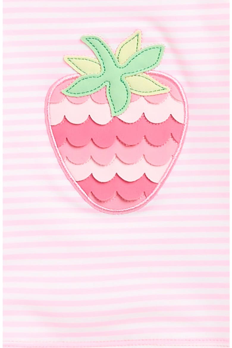Kids' Strawberry Long Sleeve Two-Piece Rashguard Swimsuit, Alternate, color, PINK