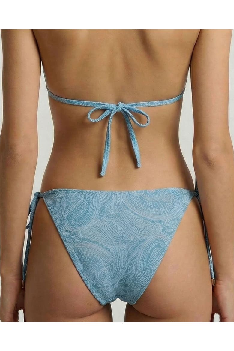 Crochet Paisley Womens Bikini Bottom, Alternate, color, Crochet Paisley Teal