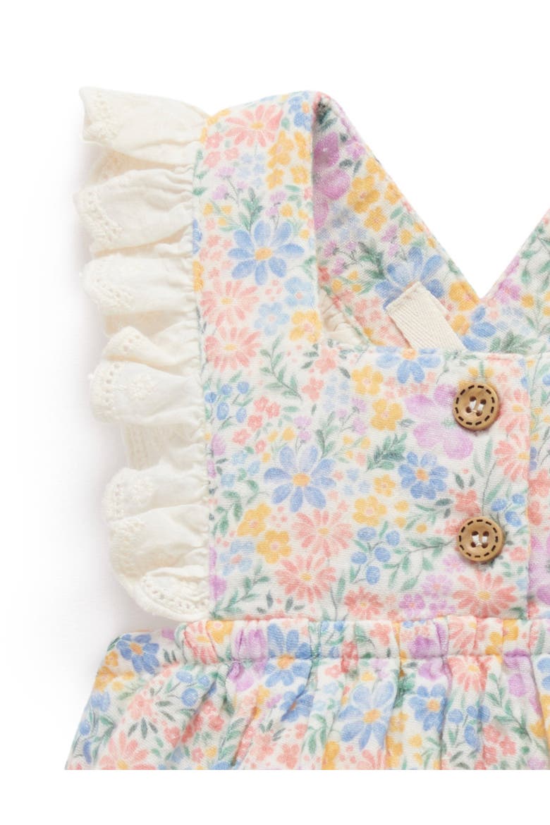 Floral Frilly Romper, Alternate, color, Isabella Print