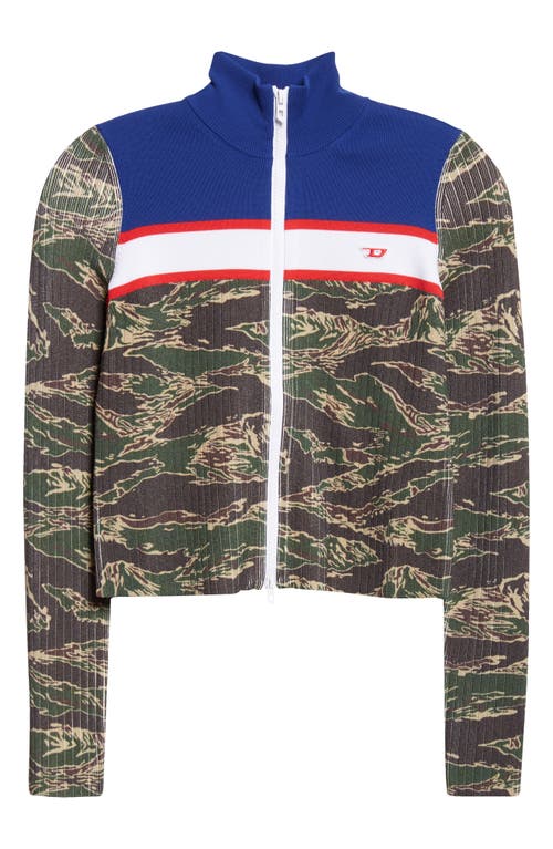 Diesel ® M-camut Zip Cardigan In Green