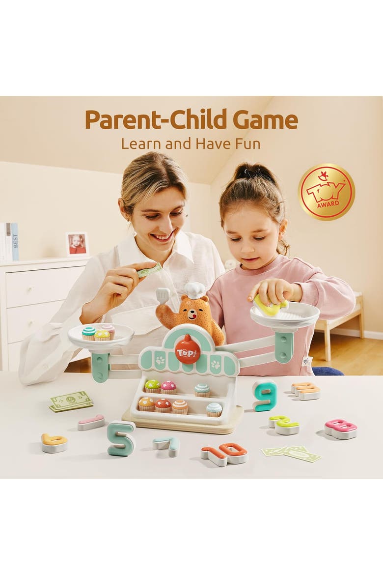 Kids Balance Math Game Educational Counting Toy, Alternate, color, Multicolor