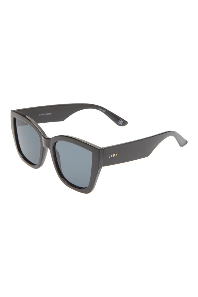 Haedus 53mm Gradient Square Sunglasses, Alternate, color, BLACK / SMOKE MONO