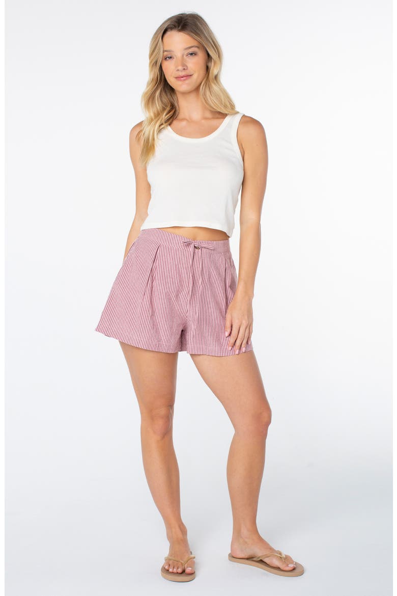 Mavericks Striped Trouser Shorts, Alternate, color, PORT