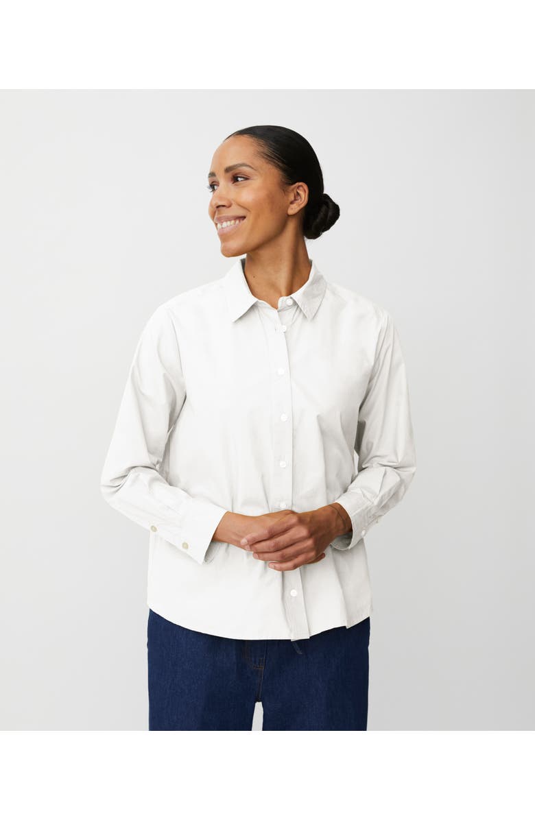 Masai Copenhagen MaImma Long Sleeve Collared Shirt, Main, color, White
