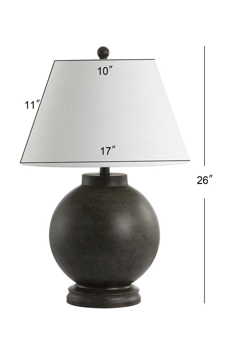 JONATHAN Y Sophie 26" Resin LED Table Lamp, Dark Gray, Alternate, color, Dark Gray