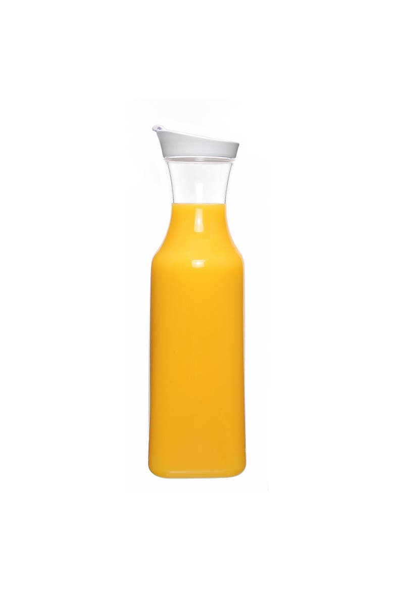 Square Acrylic Juice Jar, 56 Ounce, Alternate, color, Gray
