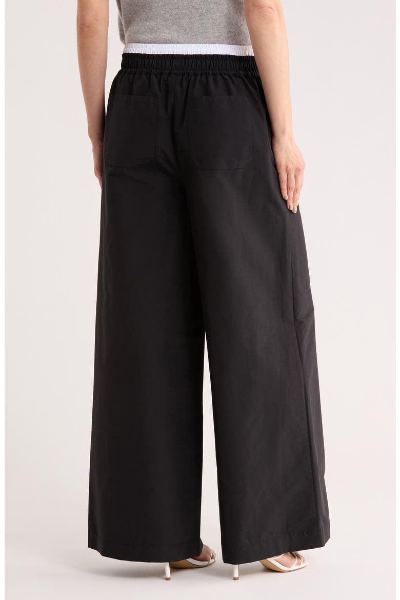 Olly Double Waistband Wide Leg Pants, Alternate, color, BLACK MULTI