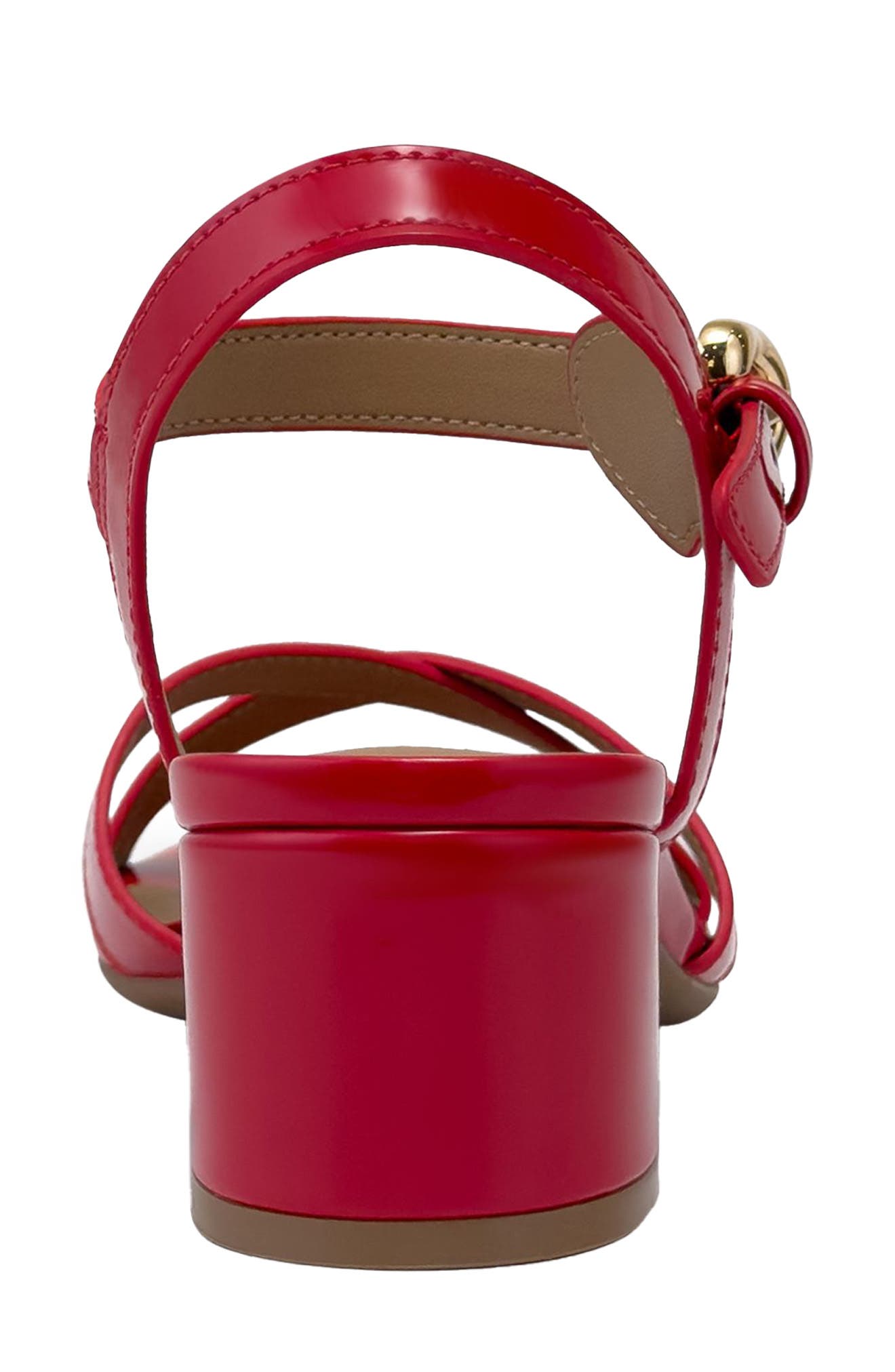 Cinzia Block Heel Sandal, Alternate, color, RICH RED