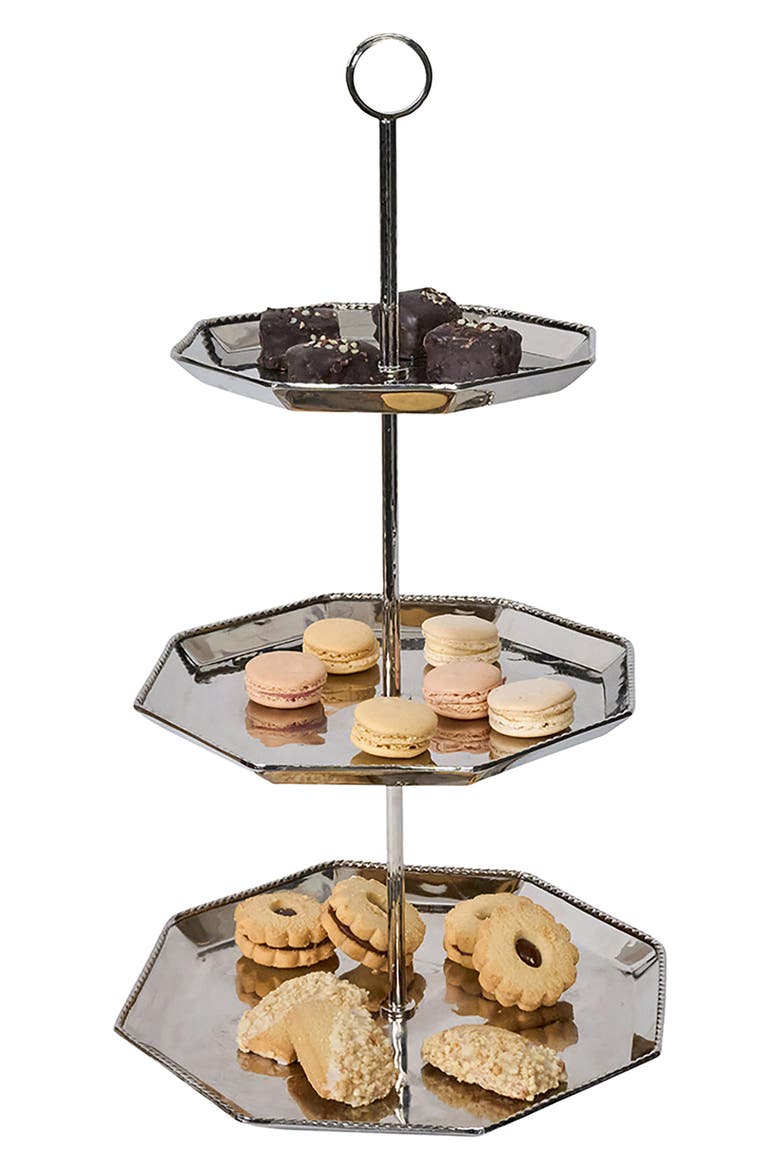 Graham 3-Tier Server, Alternate, color, SILVER