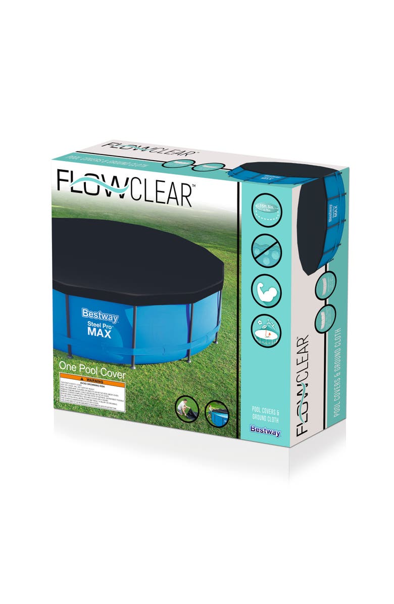 Flowclear Bestway 14' Black Pool Cover in Black for Pro Frame Pools, Alternate, color, 