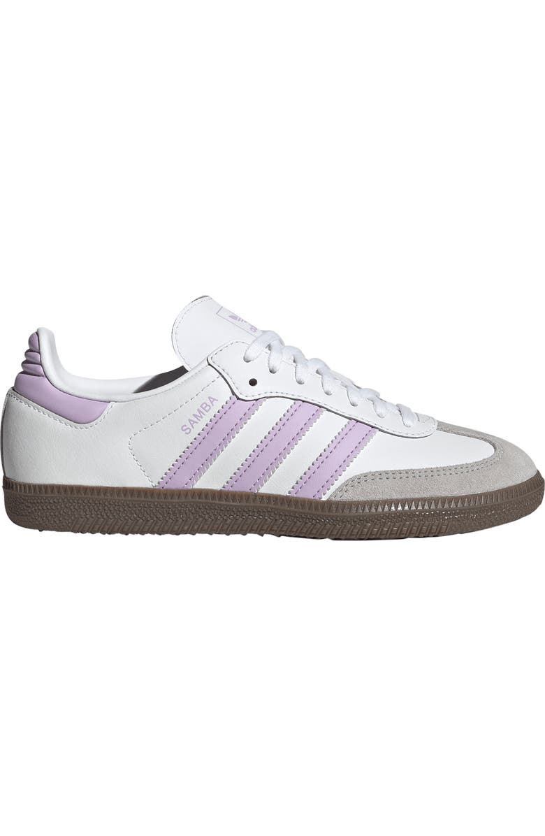 adidas Kids' Samba Sneaker, Alternate, color, White/ Powder Plum/ Gum