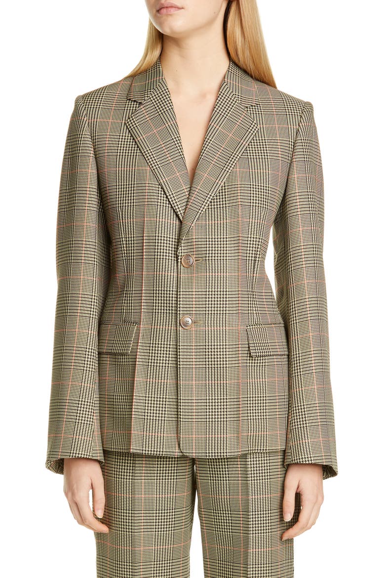 Glen Plaid Blazer, Main, color, GALLES CAMEL/ BLACK