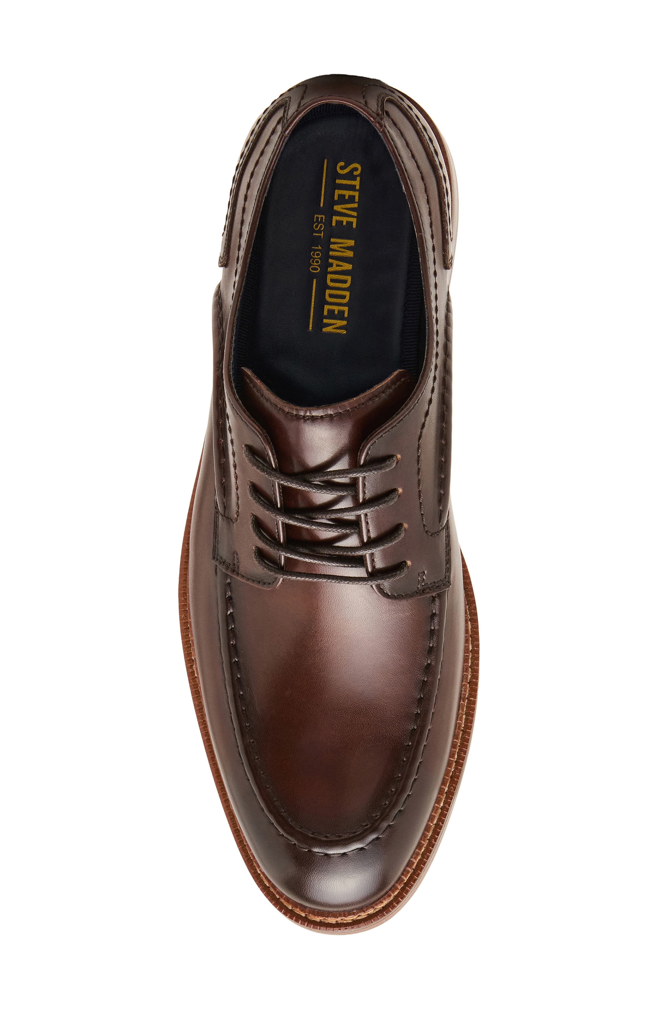 Everet Apron Toe Derby, Alternate, color, BROWN