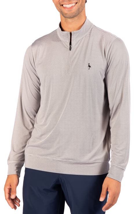 Mini Stripe Performance Quarter Zip Pullover