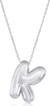 SIMONA Bubble Initial Pendant Necklace