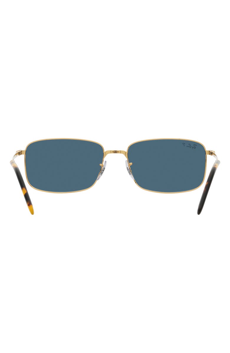 Ray-Ban 60mm Polarized Rectangular Sunglasses, Alternate, color, 