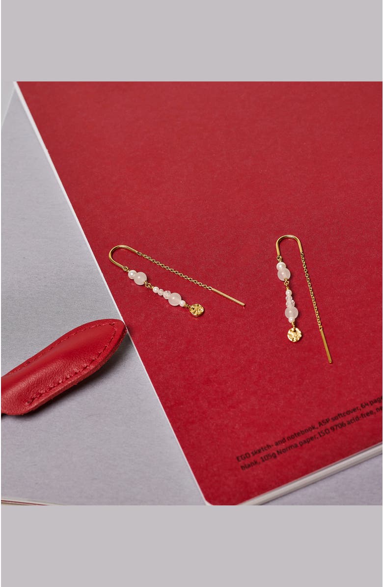 Enamel Copenhagen Sofia Earring, Alternate, color, White And Pearls