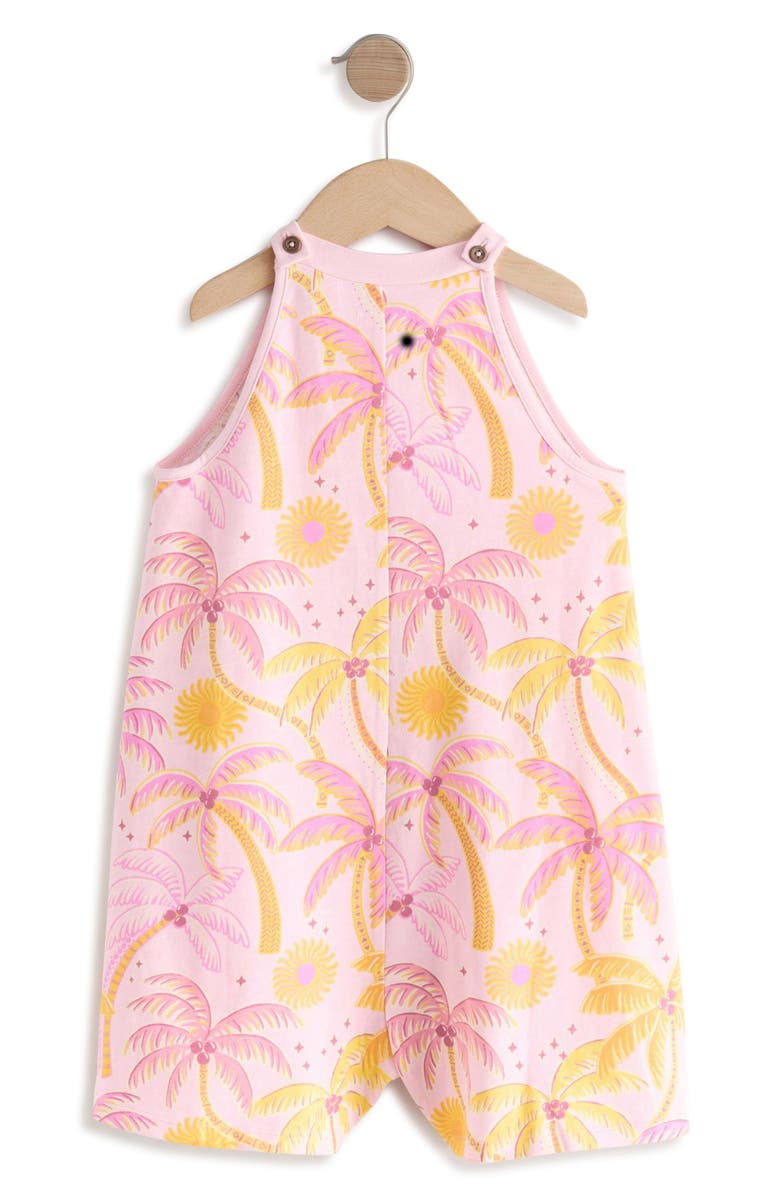 NEXT Kids
 Tropical Palm Cotton Romper, Alternate, color, Pink