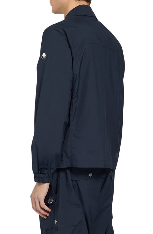 Moose Knuckles Waverly Water Repellent Stretch Shirt Jacket In Black