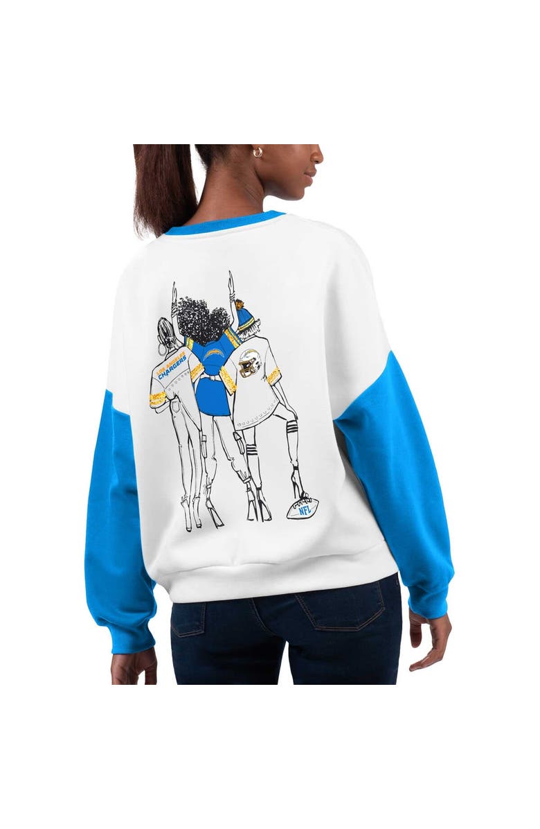 G-III 4HER BY CARL BANKS Women's G-III 4Her by Carl Banks White Los Angeles Chargers A-Game Pullover Sweatshirt, Alternate, color,