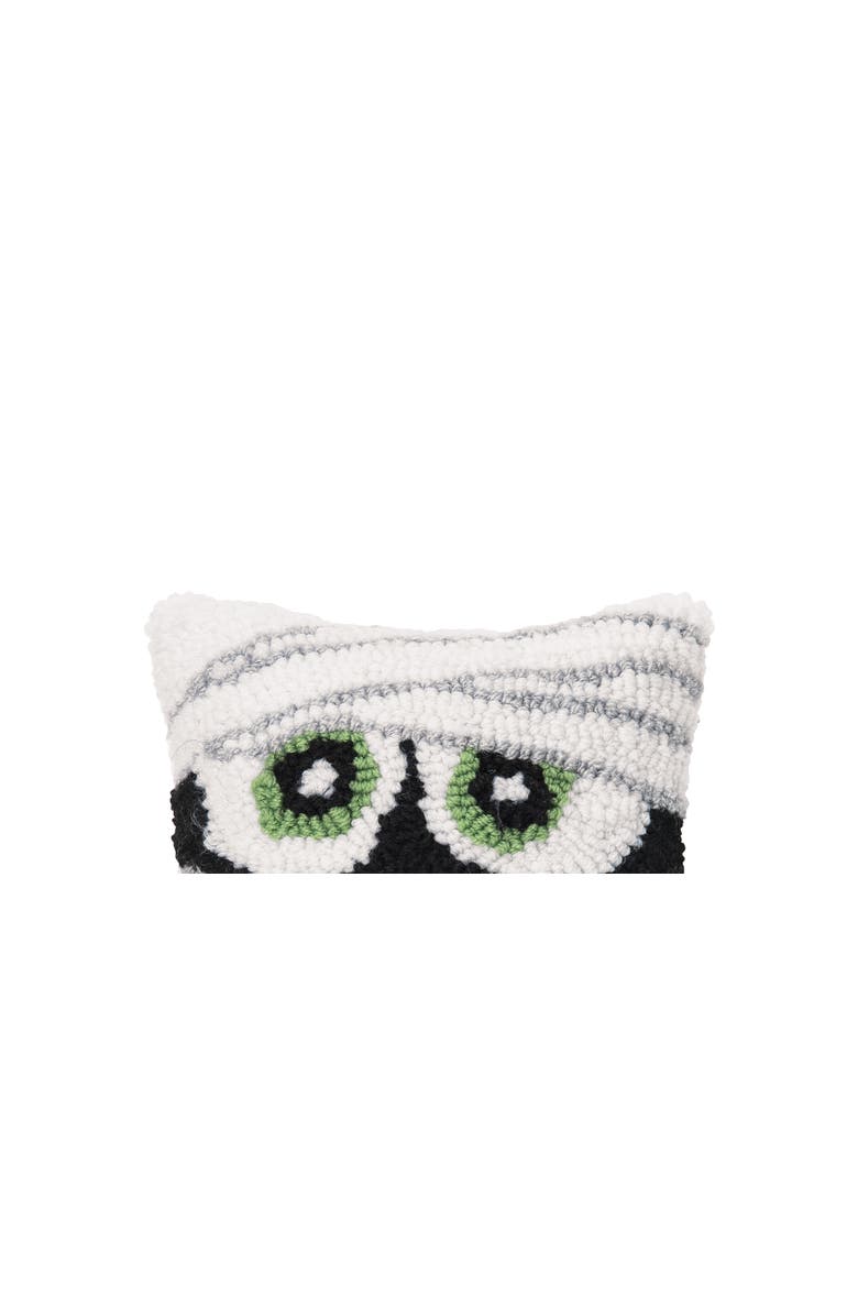 C&F Home Mummy Face Small Accent Pillow 8" x 8" Fall Halloween Home Decor, Alternate, color, White