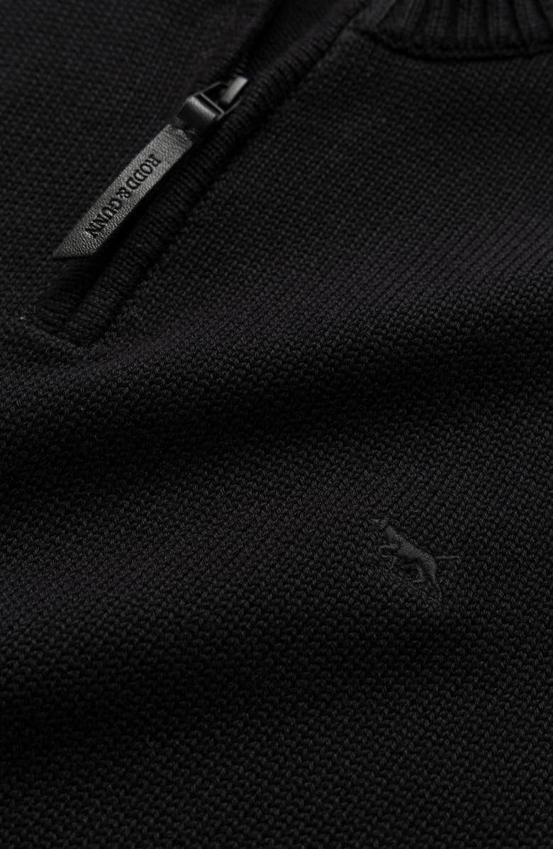 Rodd & Gunn Merrick Bay Quarter Zip Sweater, Alternate, color, Onyx