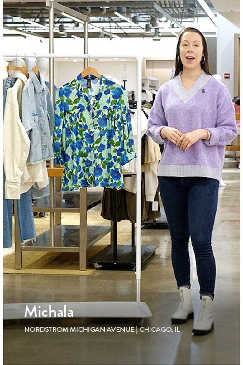 Floral Gathered Top (Nordstrom Exclusive) video