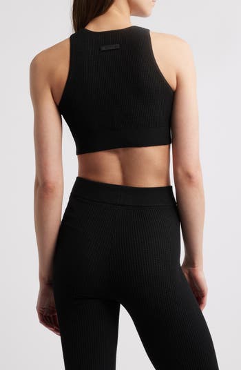Cotton Blend Rib Leggings