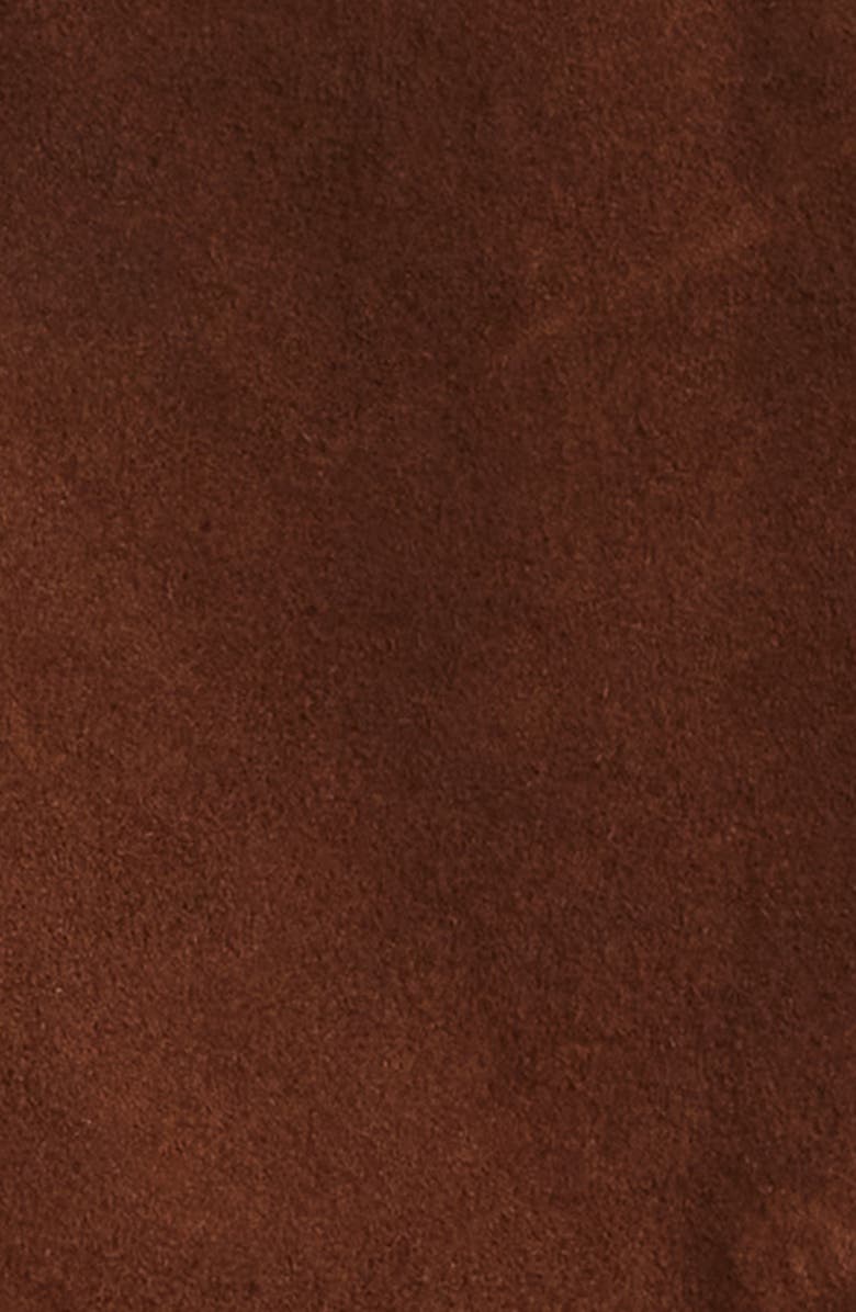 Madewell Boxy Crop Suede Jacket, Alternate, color, Dark Roast Suede