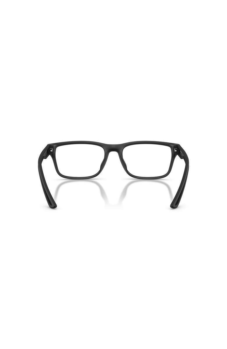 Emporio Armani 56mm Rectangle optical glasses, Alternate, color, Black